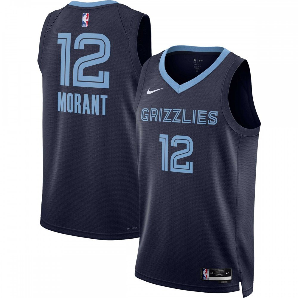 Ja Morant Memphis Grizzlies Unisex 2022/23 Swingman Jersey - Icon Edition - Navy-Pro Kit Vault | Brand New 26/27 Sports Jerseys